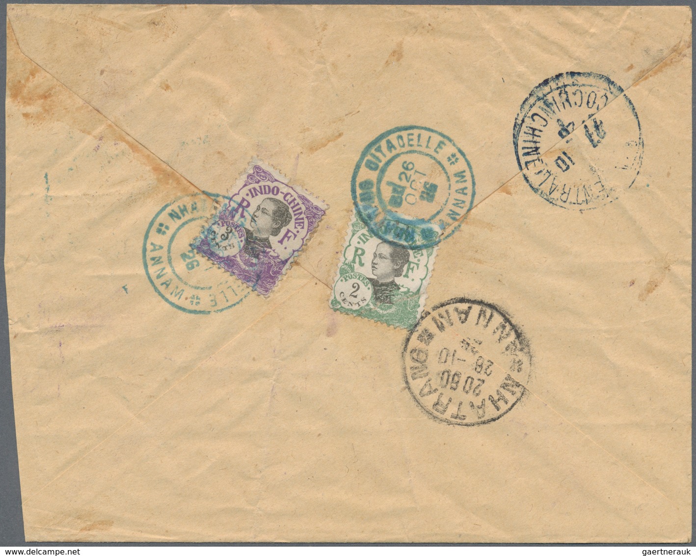 08454 Französisch-Indochina: 1926. Envelope (small Faults) Addressed To Saigon Bearing Indo-China Yvert 10 - Lettres & Documents