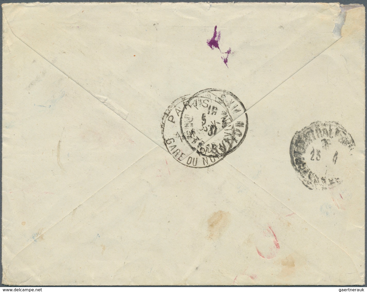 08457 Französisch-Indochina: 1928/31, Three Better Franked (airmail)covers Incl. 1x Blue "R" (registration - Lettres & Documents