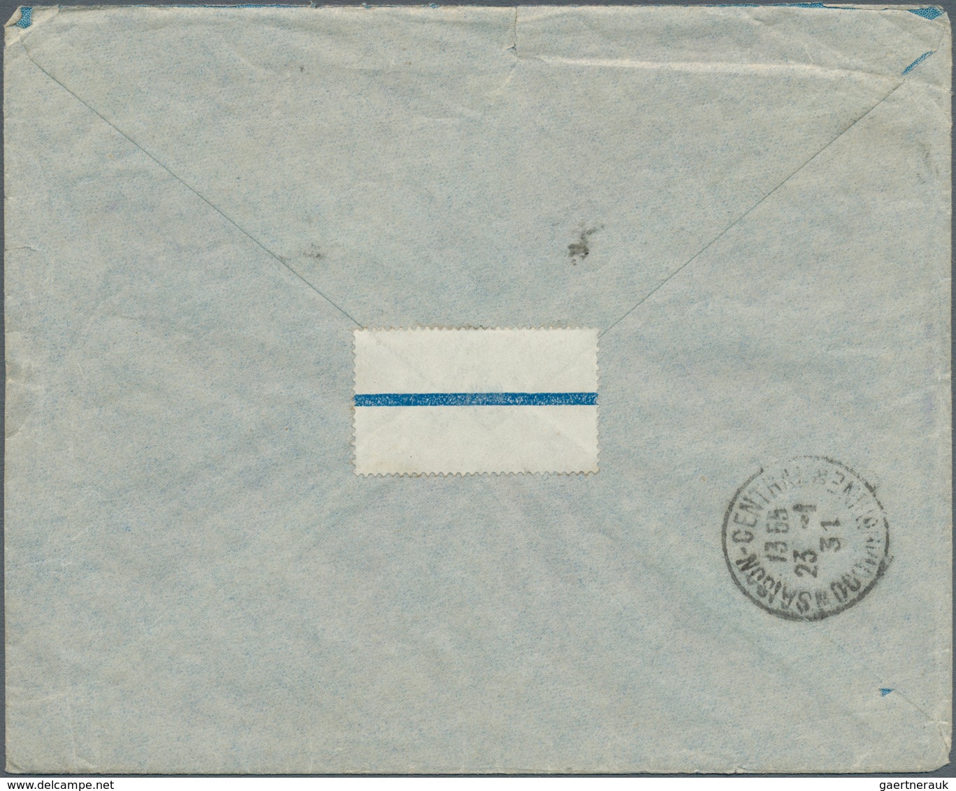 08457 Französisch-Indochina: 1928/31, Three Better Franked (airmail)covers Incl. 1x Blue "R" (registration - Briefe U. Dokumente