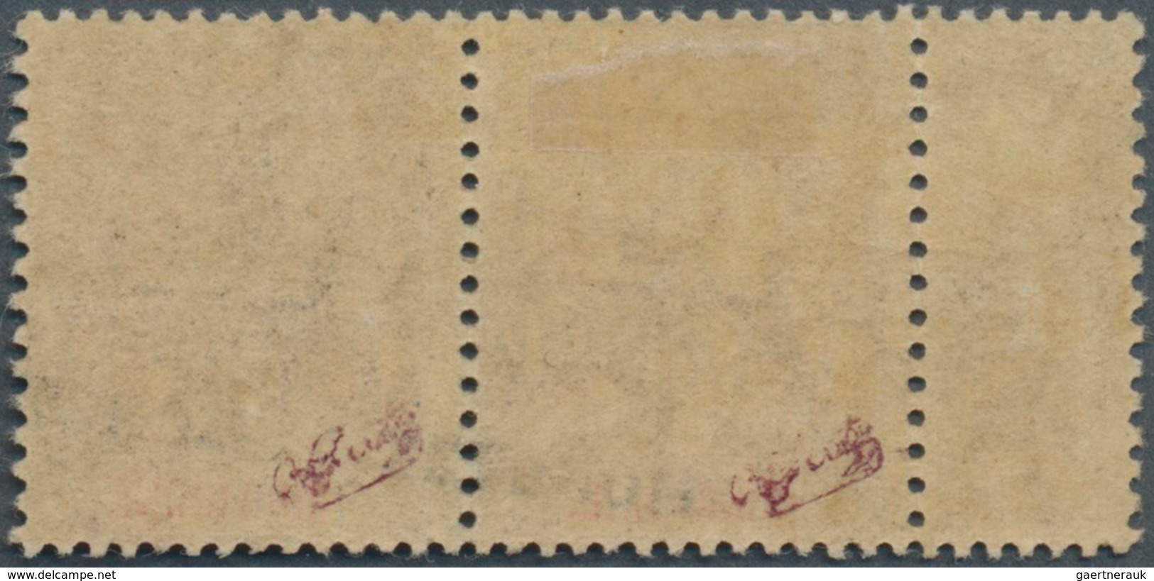 08500 Französisch-Indochina - Postämter In Südchina: 1906, Mong-Tzeu. Horizontal Pair 50c Brown With Rever - Autres & Non Classés