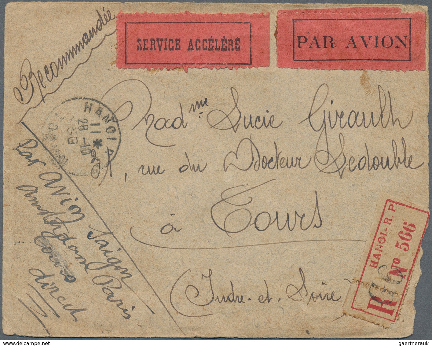 08507 Französisch-Indochina - Postämter In Südchina: 1919, French P.O. CANTON, 11 X 16 CENTS On 40 C Brown - Autres & Non Classés