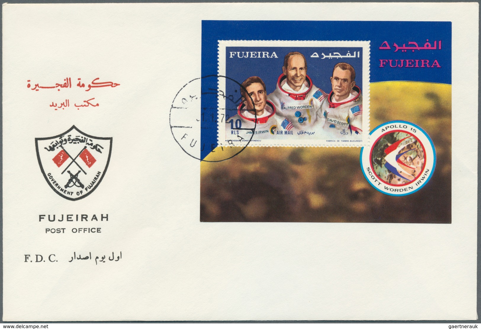 08537 Fudschaira / Fujeira: 1972, Apollo 15, Perf./imperf., Complete Sets Of Five Values Each And Both Sou - Fujeira