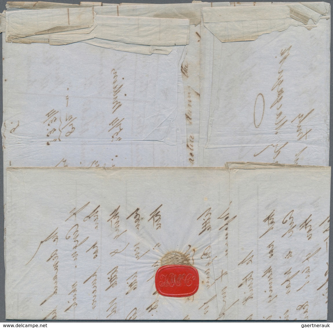 08560 Hongkong: 1850. Stampless Envelope Written From Canton 26th November Addressed To London With Hong K - Autres & Non Classés