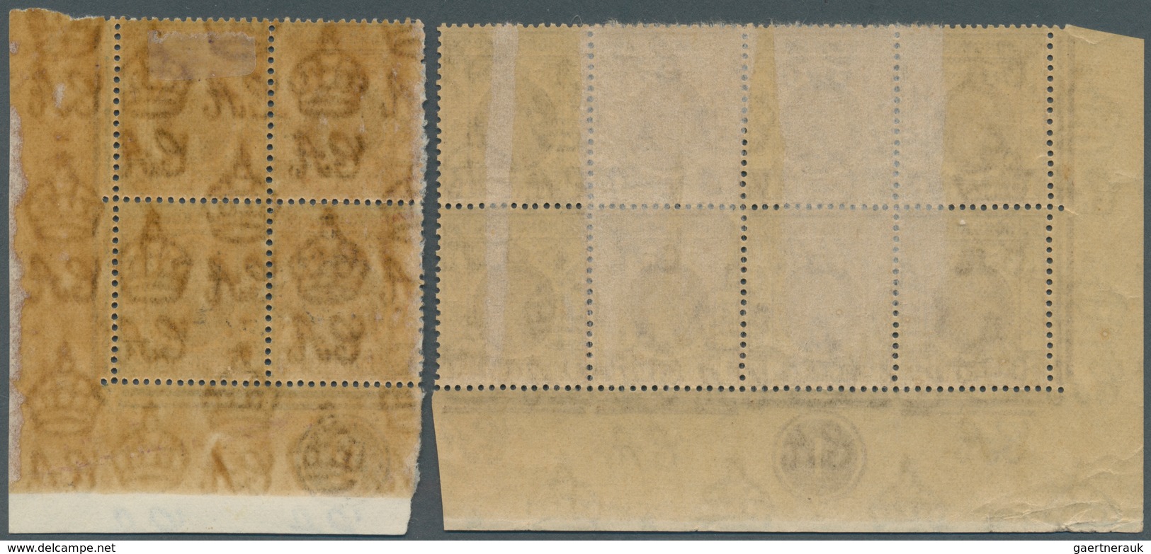 08582 Hongkong: 1921/1937, KGV Definitives With Wmk. Mult Script CA Five Different Stamps Incl. 1c. Brown - Sonstige & Ohne Zuordnung