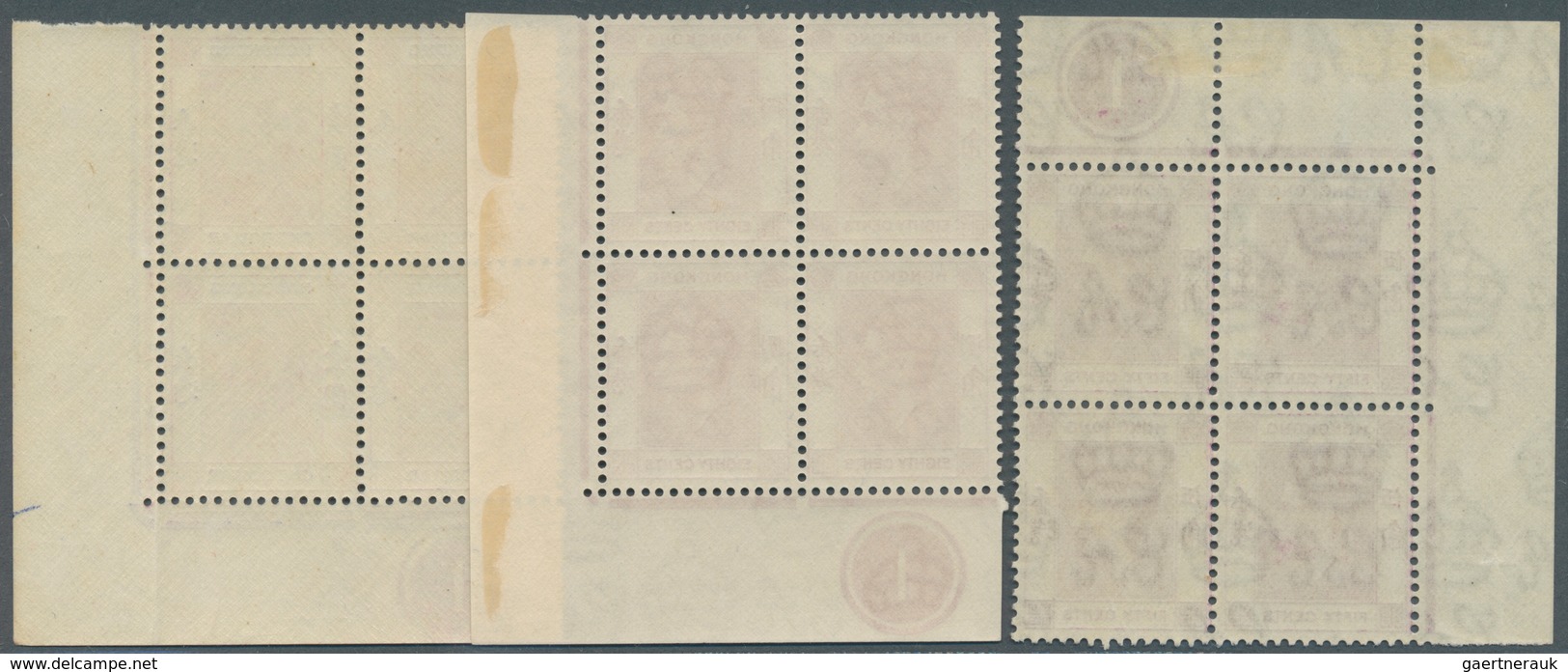 08584 Hongkong: 1938/1948, KGVI Definitives 14 Different Stamps With Many In Pairs Or Blocks/4 And Larger - Autres & Non Classés