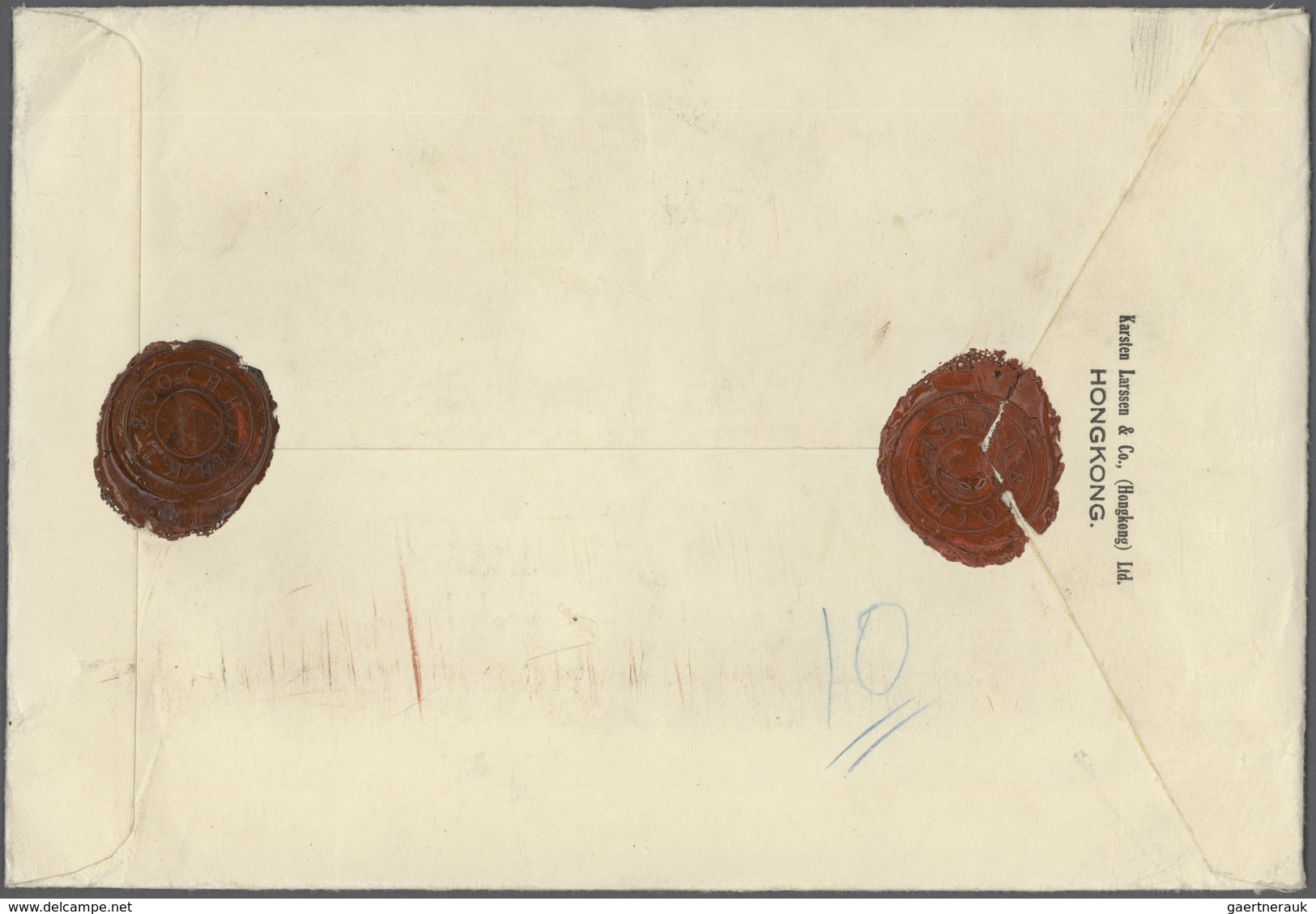08586 Hongkong: 1940, KGVI 50 C. Three Larger-size (274x188mm) Registered Covers To Norway Inc. Pure Multi - Autres & Non Classés