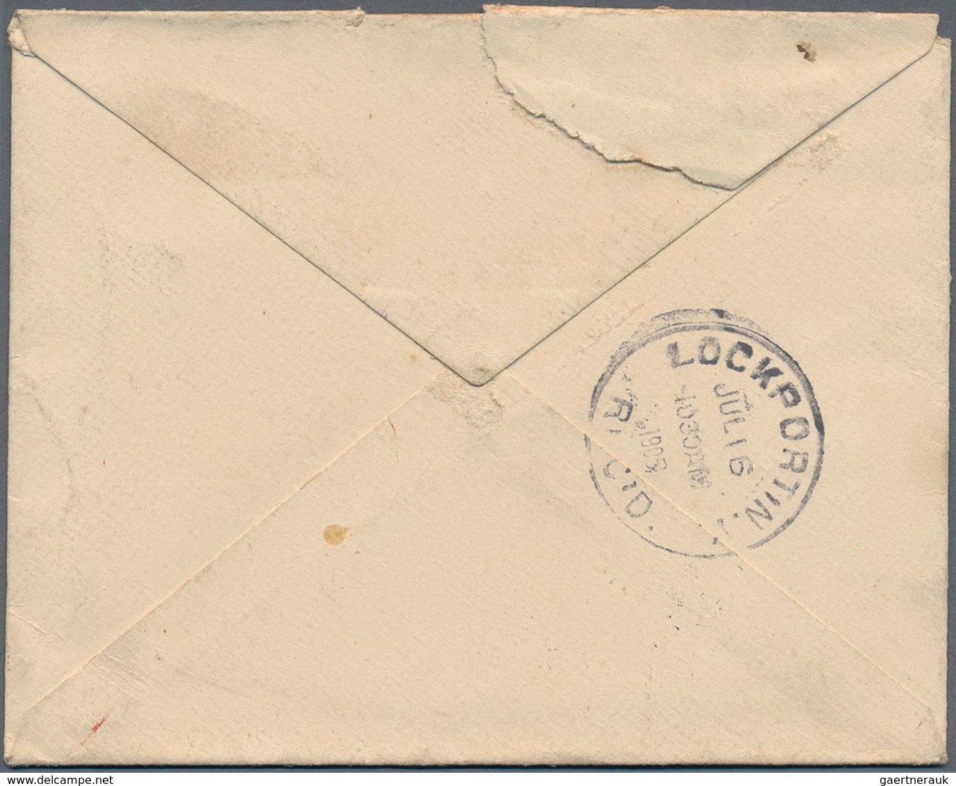 08613 Hongkong - Ganzsachen: 1903, Envelope KEVII 10 C. Canc. ''VICTORIA HONG KONG 13 JU 06``, Also Security - Entiers Postaux