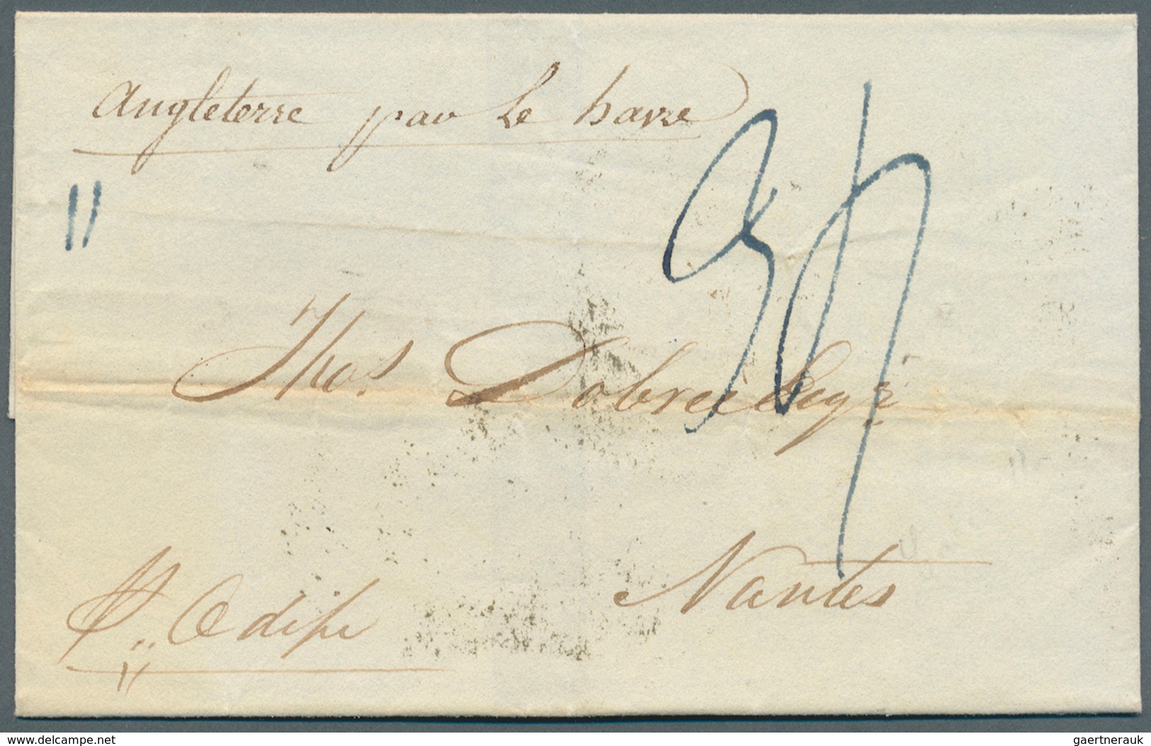 08635 Indien - Vorphilatelie: 1827, ''CALCUTTA GENERAL POST OFFICE / 18'' Handstamp (Giles SD8b) With Date - ...-1852 Vorphilatelie