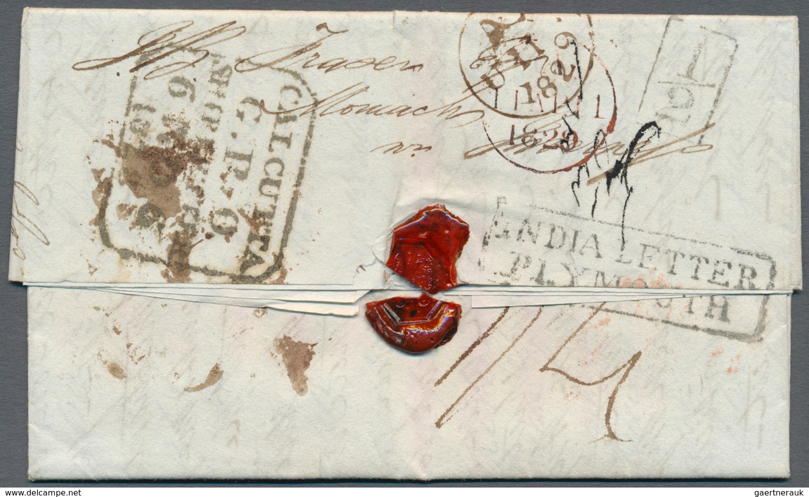 08640 Indien - Vorphilatelie: 1828, Entire Folded Letter Datelined '20th October 1828' From CAMP SAHARUNPO - ...-1852 Vorphilatelie