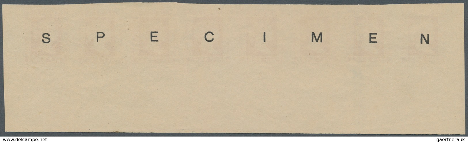 08670 Indien: 1854/1894 Lithographic Transfer Of The ½a. Essay With Crosses In Upper Corners, Printed In B - Sonstige & Ohne Zuordnung