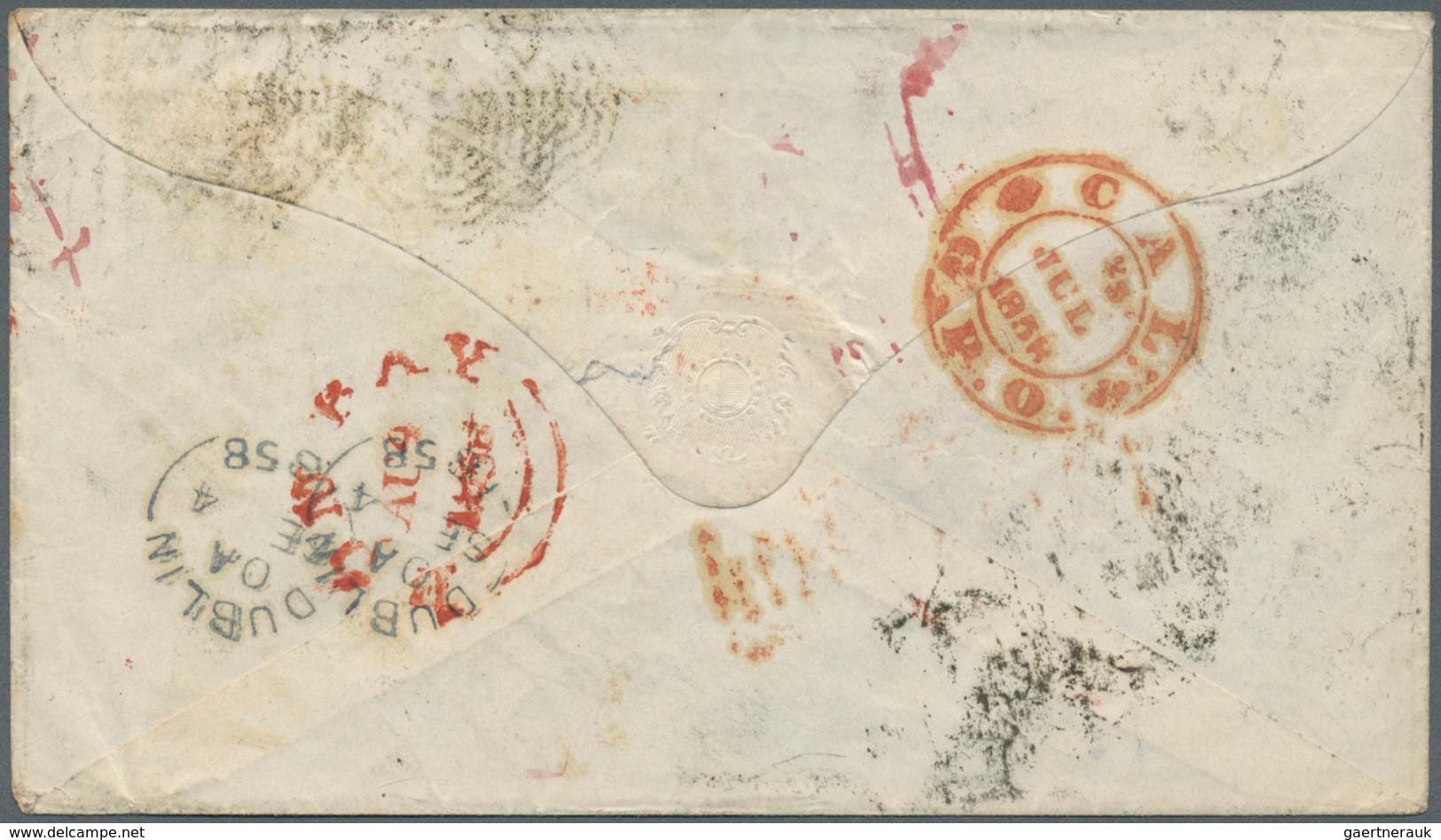 08695 Indien: 1858-81: Four Covers From India To Ireland With Various Frankings (6a. (1858 Cover), 4a. (18 - Sonstige & Ohne Zuordnung