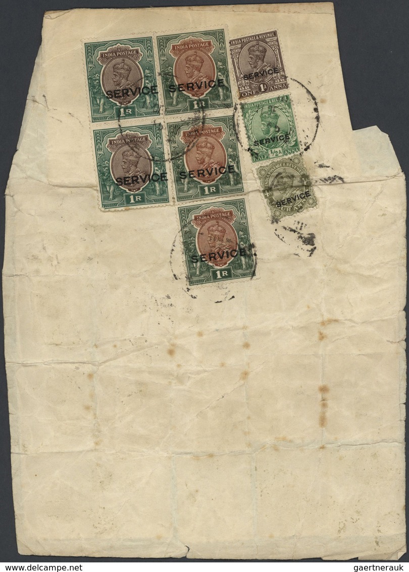 08751 Indien - Dienstmarken: 1930 "O.H.M.S." Parcel Tag Of "Bag No.II" (enrsed In M/s) And With Printed He - Timbres De Service