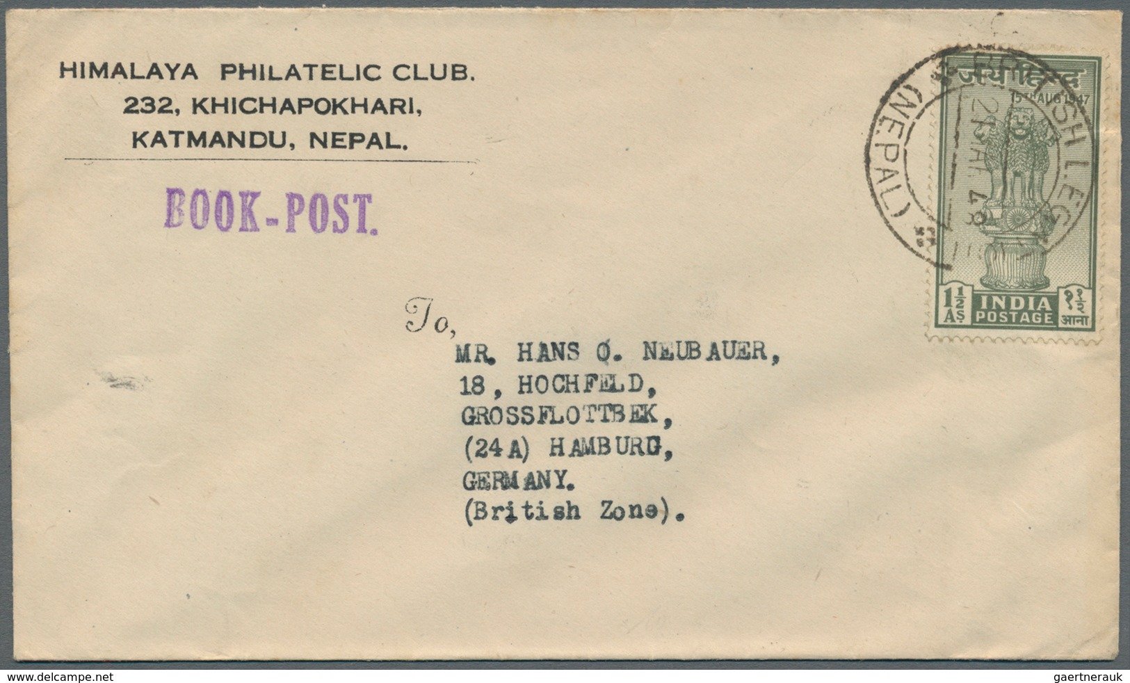 08773 Indien - Used Abroad: 1948 NEPAL: Two Different And Scarce Registered Covers To The U.S.A./Great Bri - Sonstige & Ohne Zuordnung