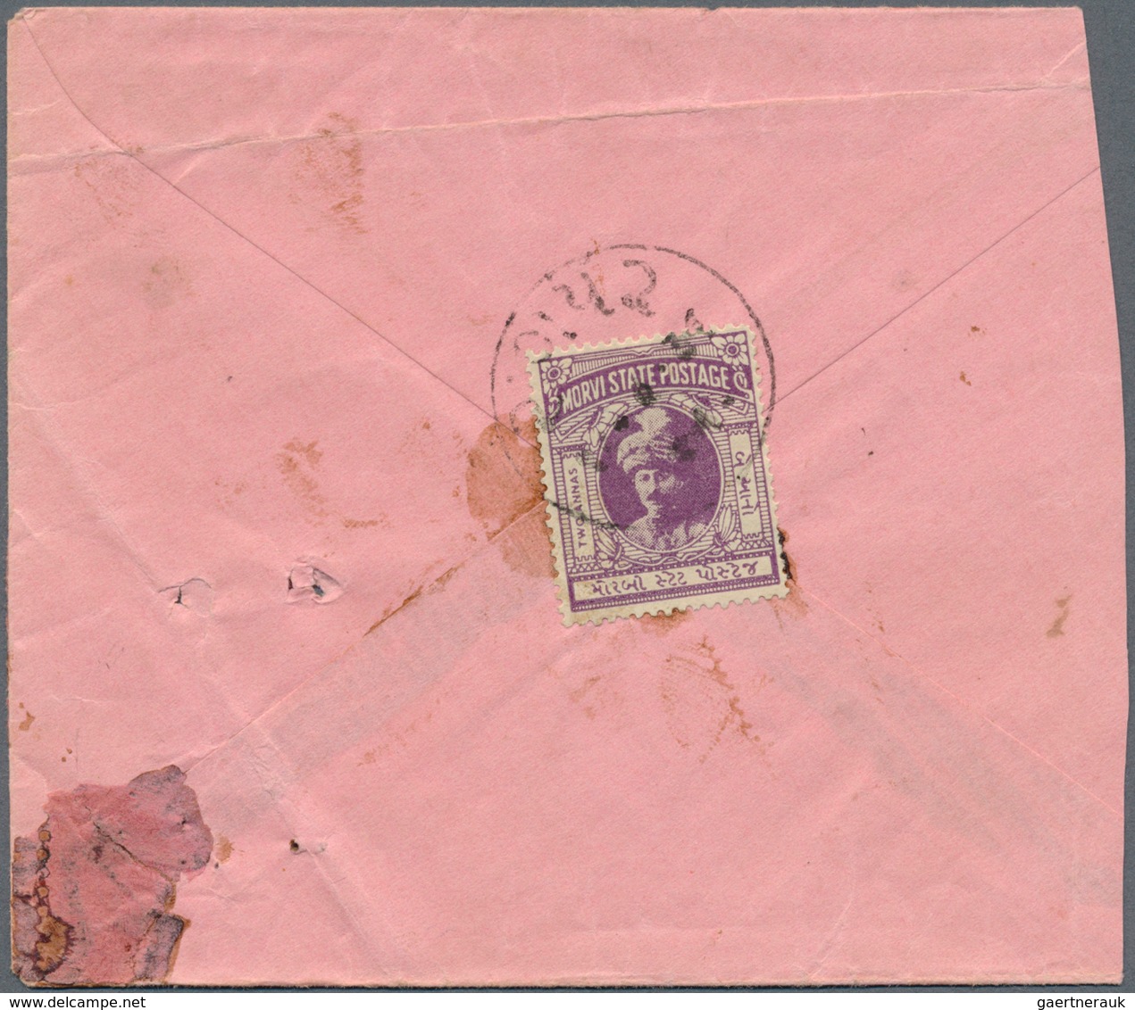 08820 Indien - Feudalstaaten: MORVI 1936: Two Registered Covers From Morvi City, One Franked On Back By 19 - Autres & Non Classés