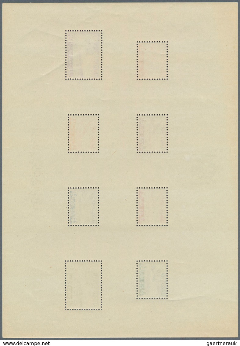 08848 Irak: 1948/1949, King Faisal II. And 'aeroplane Over Buildings' Perf. And Imperf. Miniature Sheets S - Iraq