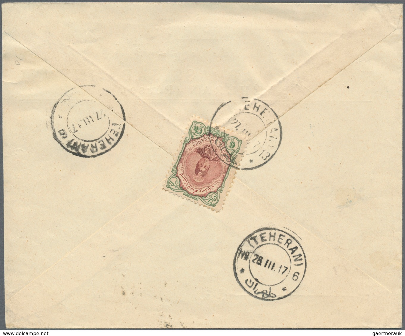 08918 Iran: 1916-17, Two Covers With Censors, One Russian, Cancelled Hamadan And Tehran, Fine Pair - Iran