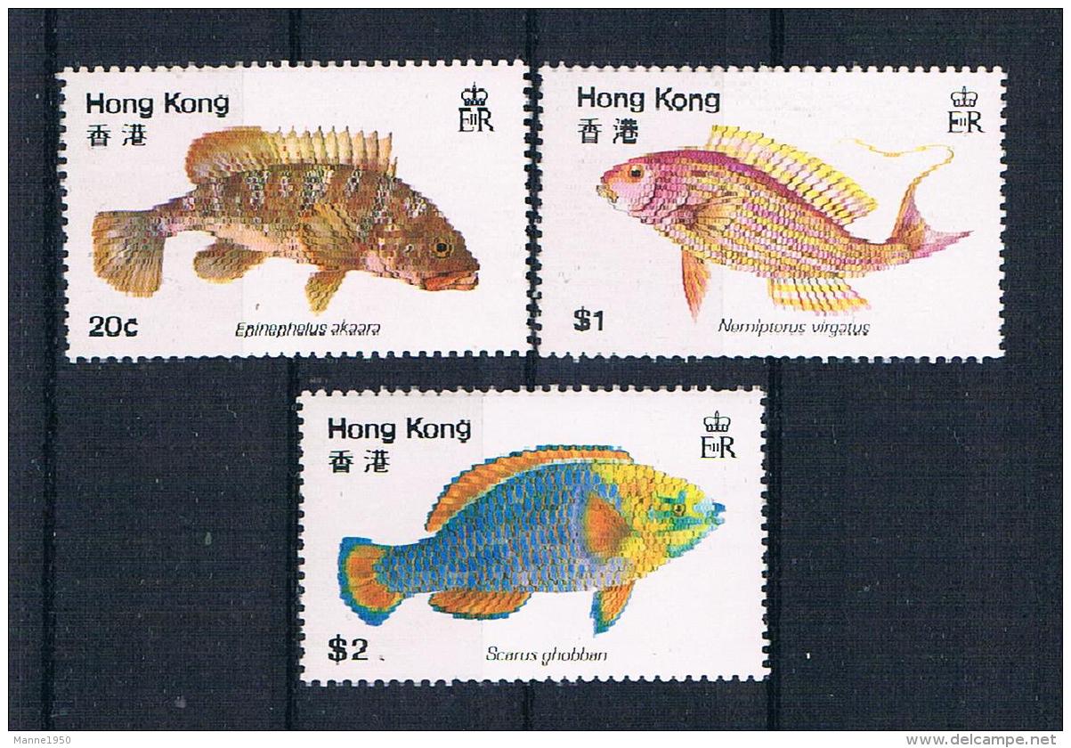 Hong Kong 1981 Fische Mi.Nr. 368/69/71 ** - Nuevos