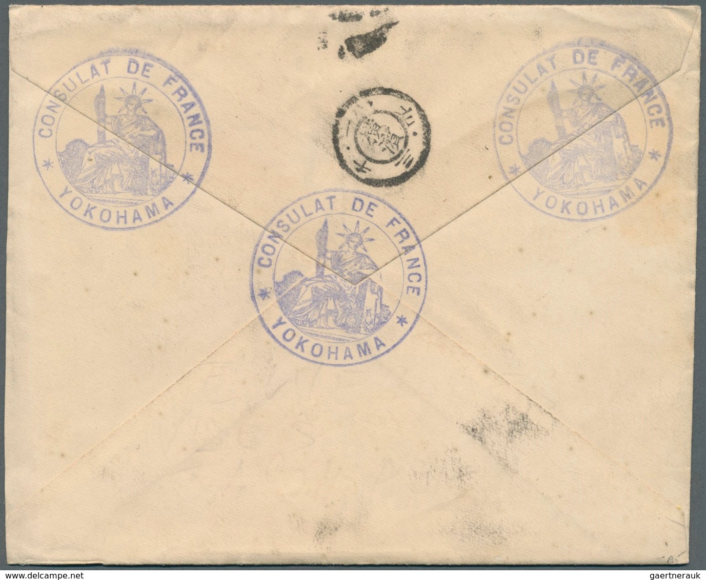 08976 Japan: 1885. Envelope With Two Page Correspondence Written From The 'Consulate De France/a Yokohama' - Sonstige & Ohne Zuordnung