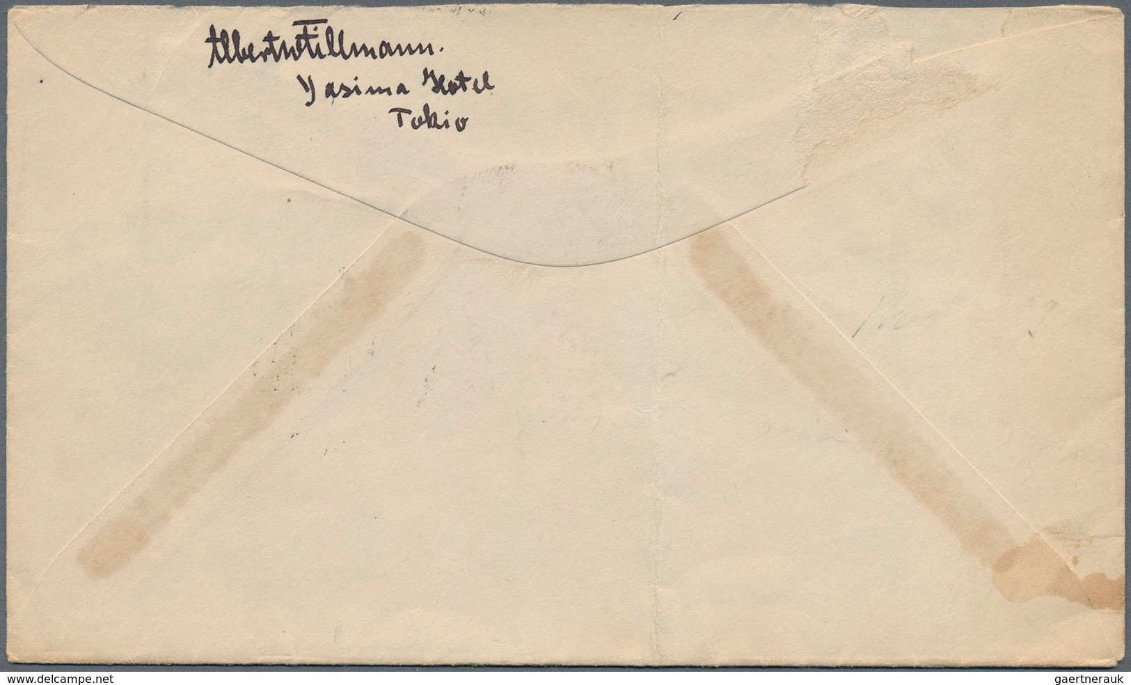 09003 Japan: 1941, Tsugitaka-Taroko NP 20 S. Tied ''TOKYO 3.4.41`` To Small Cover (crease Not Affecting Stam - Sonstige & Ohne Zuordnung