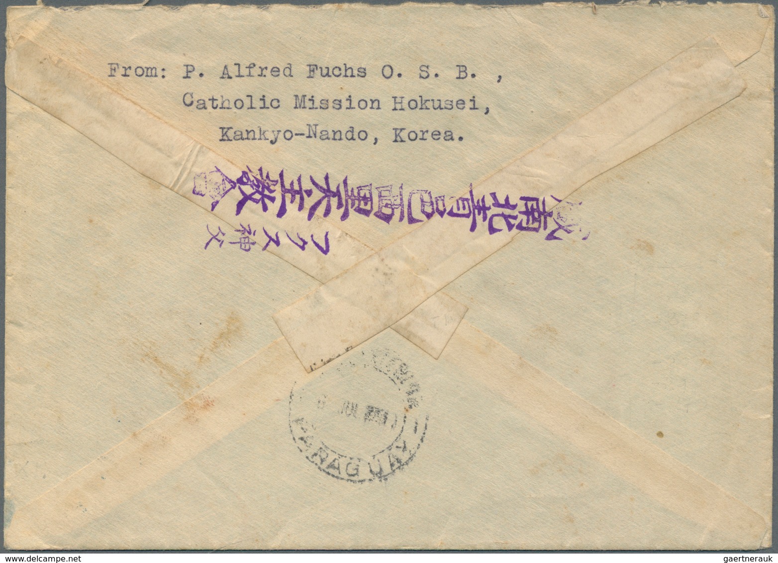 09026 Japanische Post In Korea: 1940, Red Cross 10 Sen, 2600th Anniv. 10 Sen Etc. Tied "Bukchon 15.5.22" T - Franchise Militaire