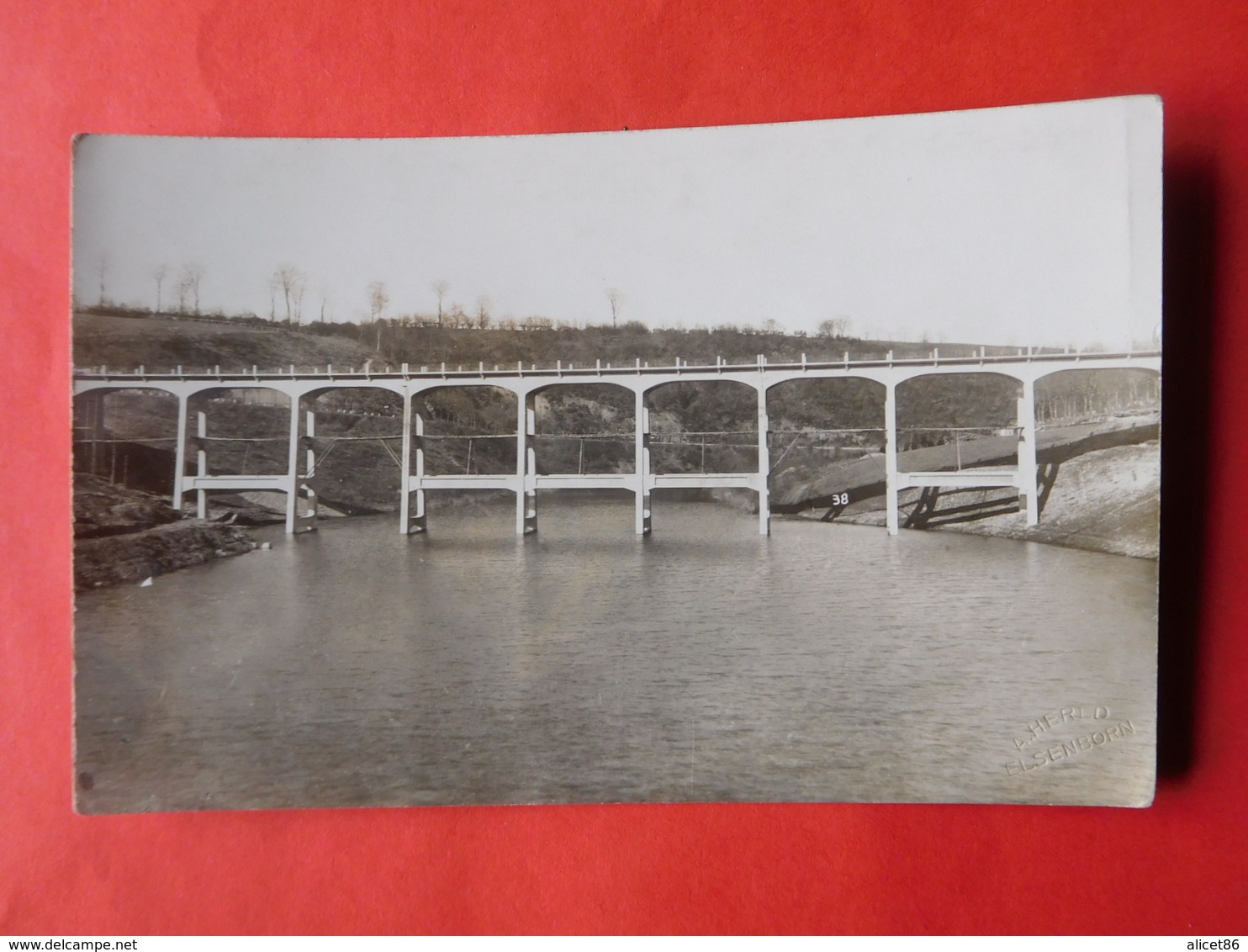 Carte Photo Vers 1910  Pont Photographie A. Herld  Elsenborn - Photographie