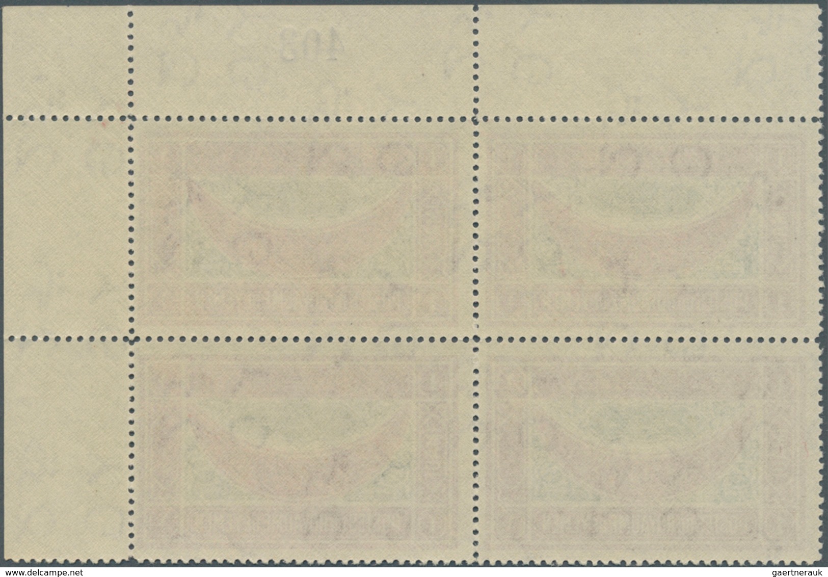 09085 Jemen: 1940, Definitives "Ornaments", ½b. To 1i., Complete Set Of 13 Values As Plate Blocks From The - Jemen