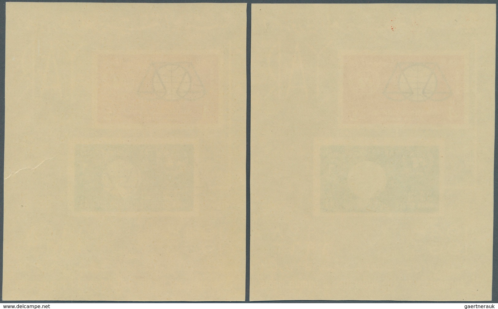 09103 Jemen: 1963, 15th Anniversary of Declaration of Human Rights, group of seven souvenir sheets showing