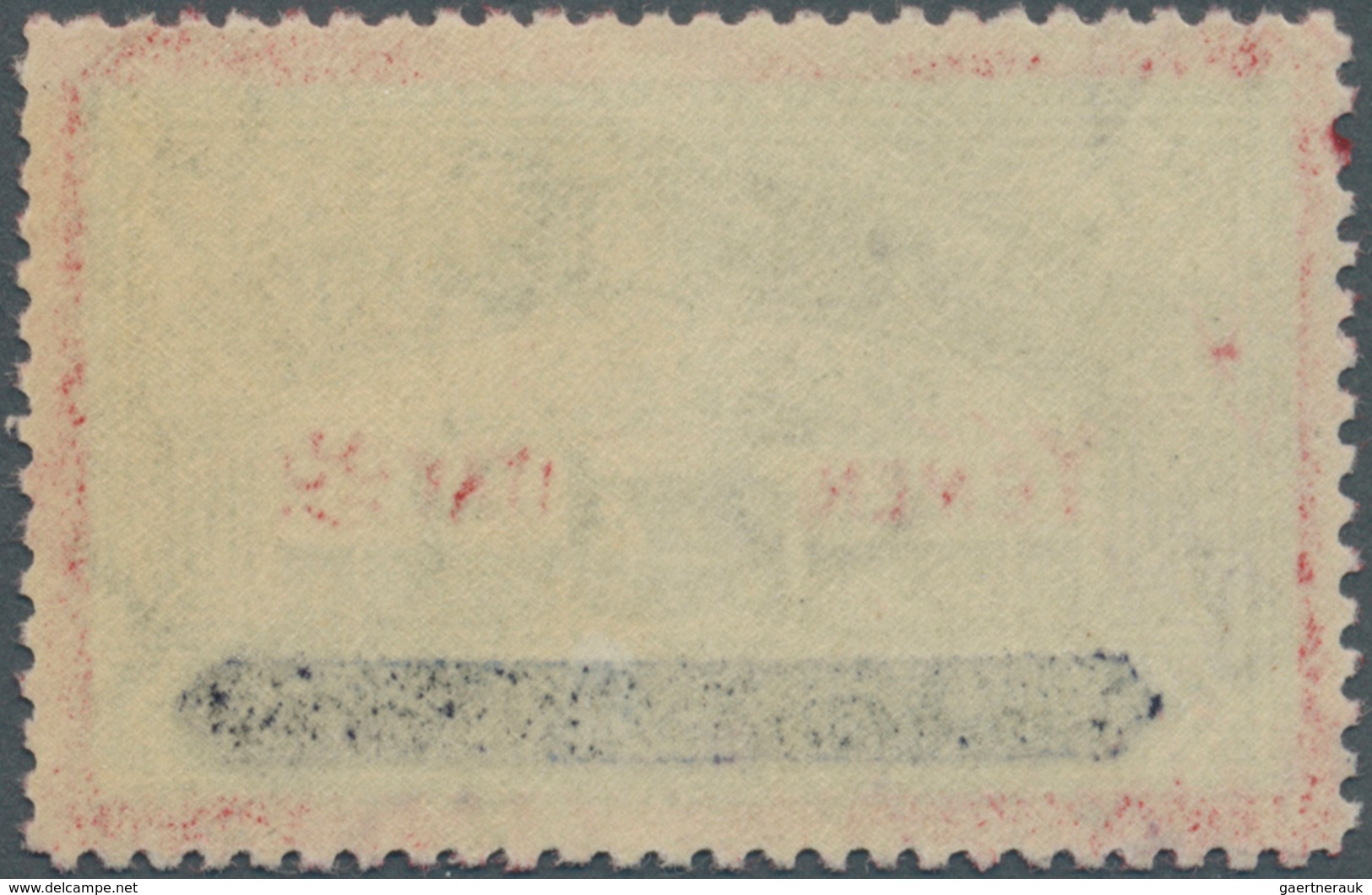 09118 Jemen - Königreich: 1963, Consular Official Stamp 10b. Red/black With Red Handstamp Overprint 'YEMEN - Yémen