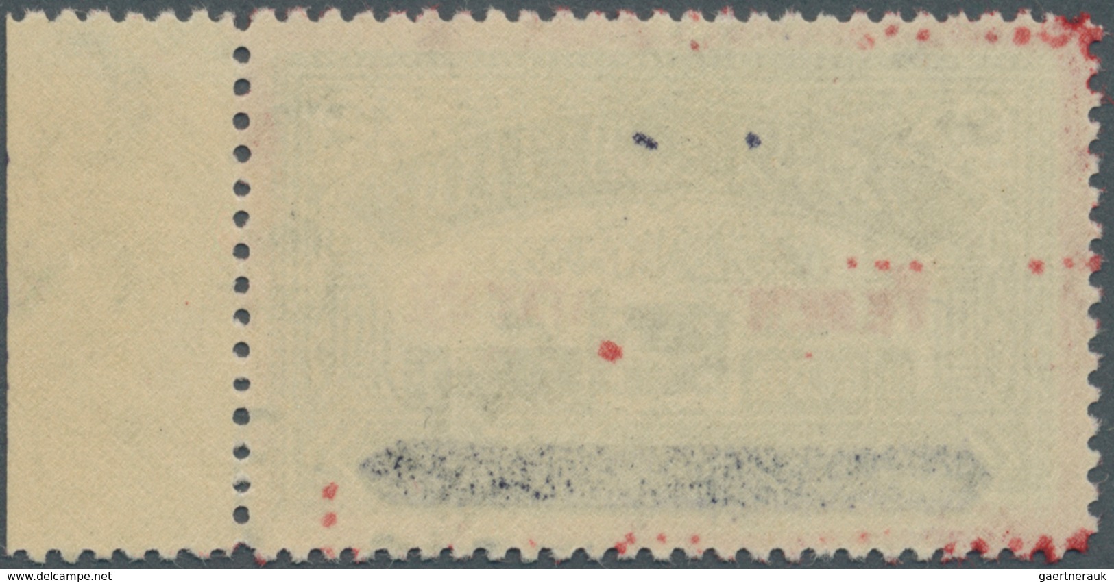 09119 Jemen - Königreich: 1963, Consular Official Stamp 10b. Red/black With Red Handstamp Overprint 'YEMEN - Yemen