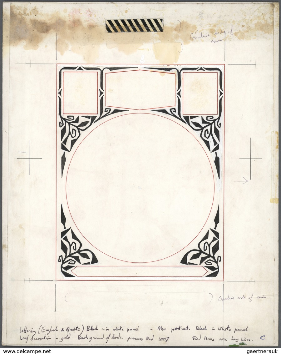 09160 Jemen - Königreich: 1969. Artist's Layout Drawing (non-adopted Design) For Stamps Mi. #670/71. Ink O - Jemen