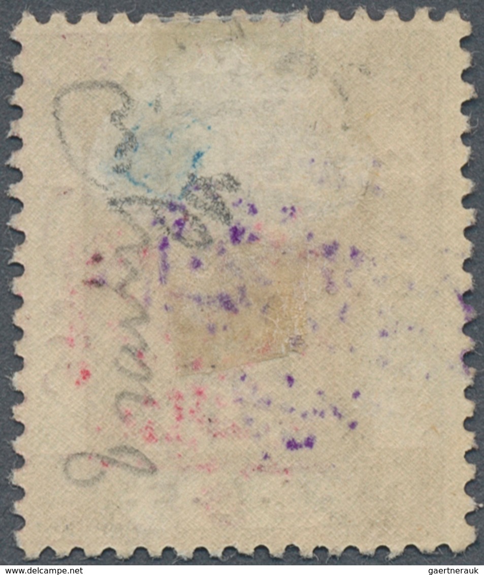 09167 Jordanien: 1923, 5/10 P. On 5 P. Violet With Double Violet Handstamp And Normal Black Overprint, Min - Jordanien