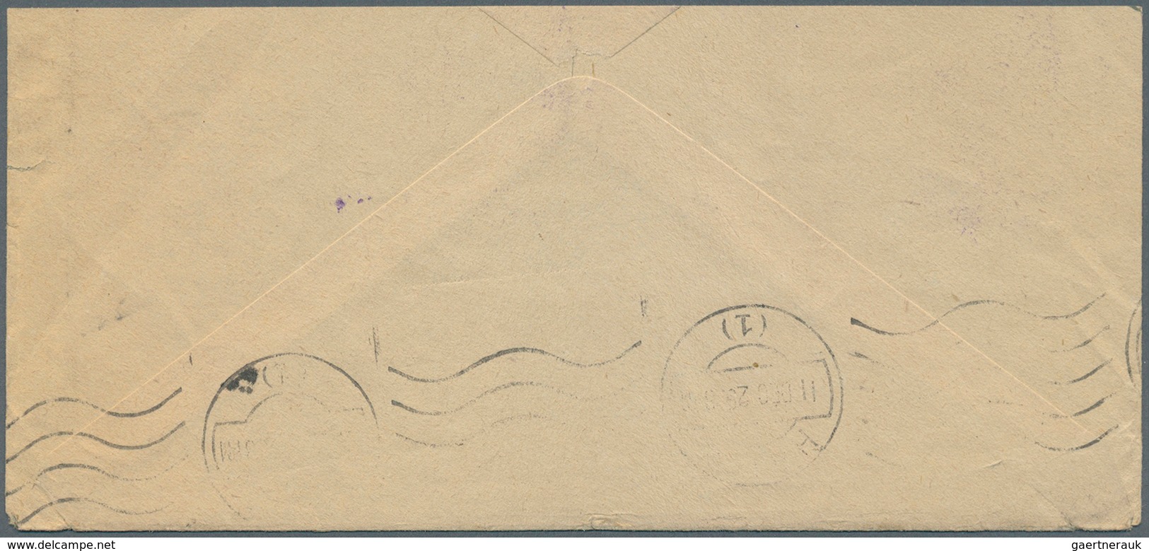 09173 Jordanien: MADABA (type D1): 1925 (9.12.), Cut Down Cover Bearing Four Optd. Palestine Stamps Used W - Jordanien