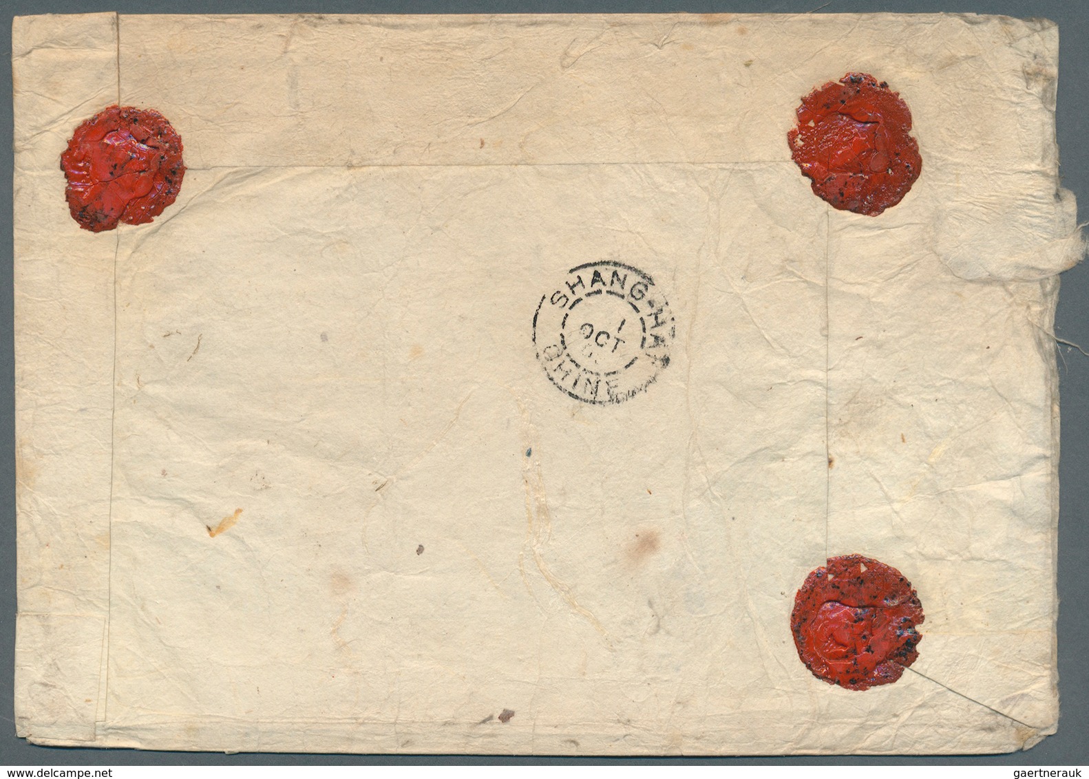 09226 Korea: 1905. Registered Rice Paper Envelope (opening Faults, Creased And Toned) Addressed To Paris B - Corée (...-1945)