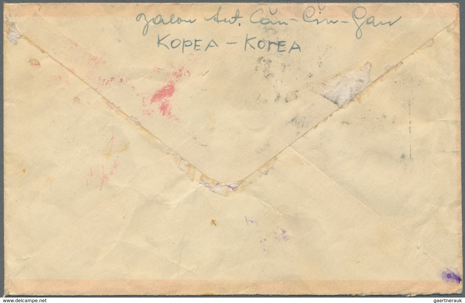 09232 Korea-Nord: 1955/61, Four Airmail Covers (inc. Two Registered) Used To Czechoslovakia. - Korea (Nord-)