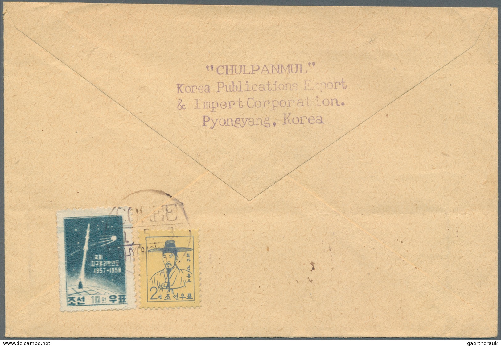 09232 Korea-Nord: 1955/61, four airmail covers (inc. two registered) used to Czechoslovakia.