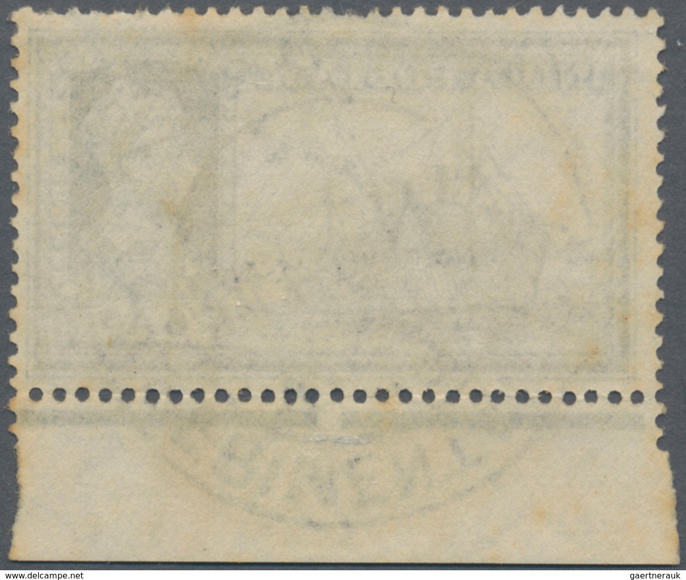 09240 Kuwait: 1941, India 6a. Turquoise-green, Bottom Marginal Copy (slight Imperfections), Clearly Oblit. - Koweït