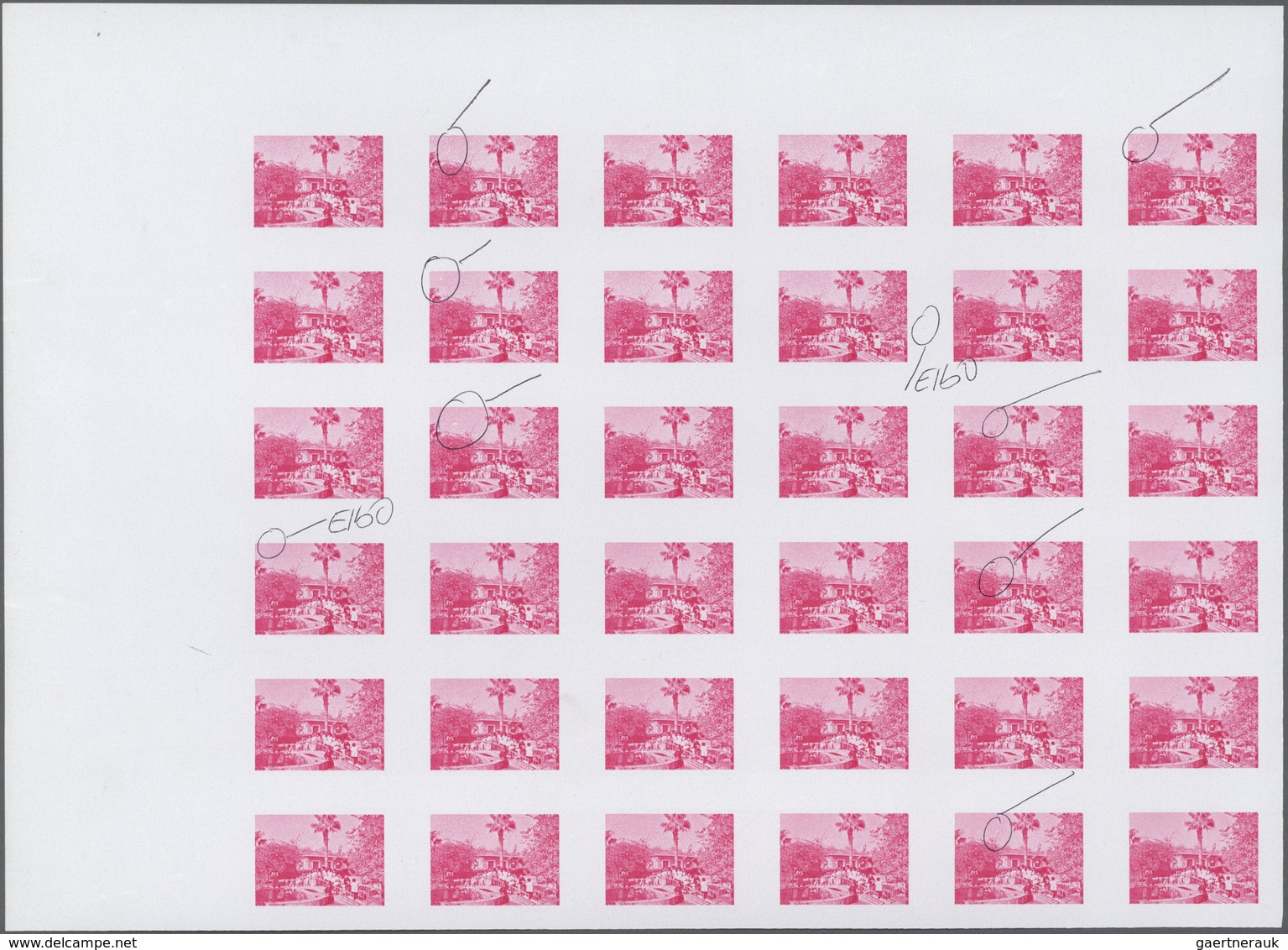 09277 Kuwait: 1979, Year Of The Cild. Progressive Color Proof In Red In A Corner Block Of 36. With Printin - Koweït