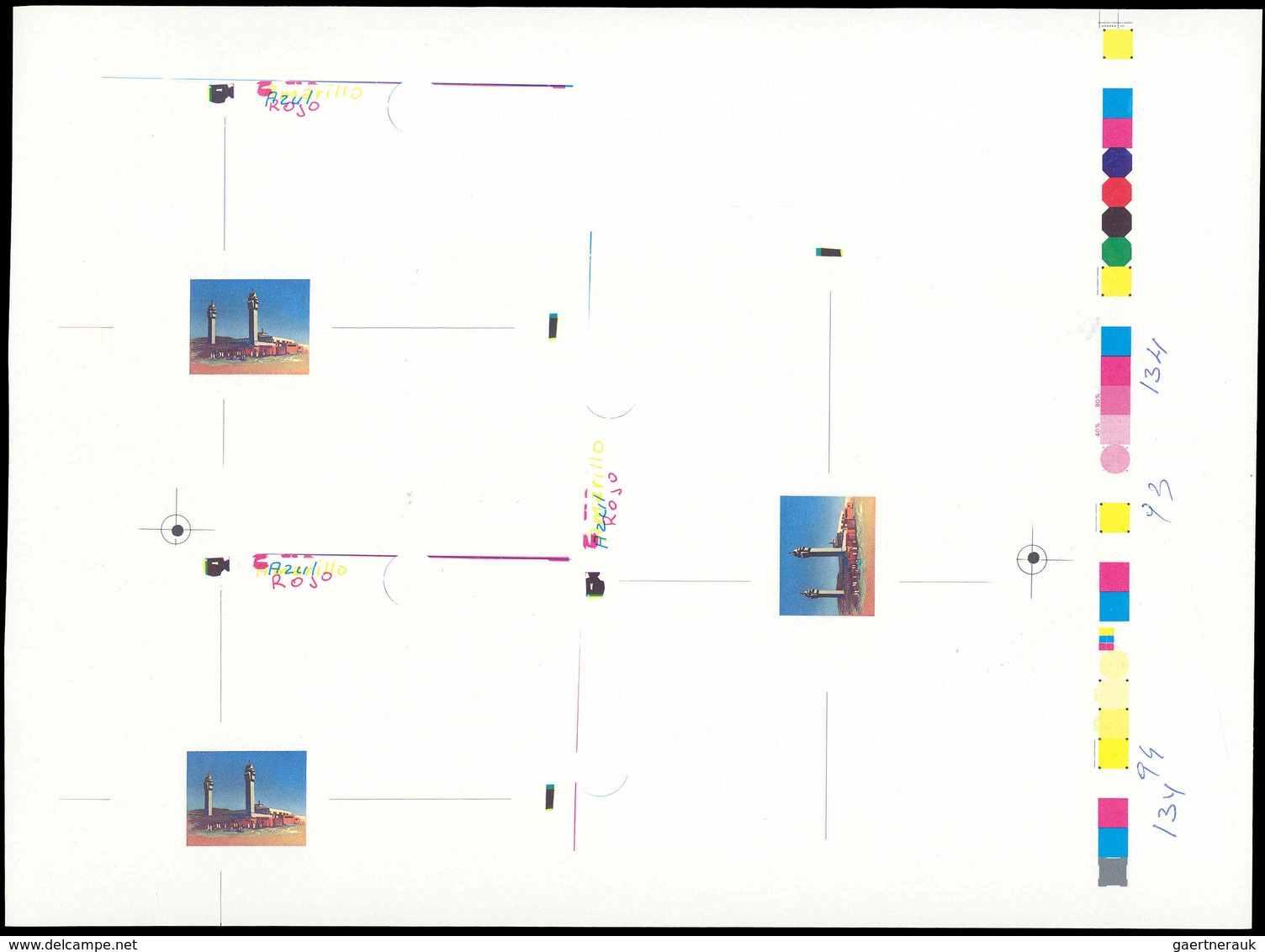 09316 Kuwait: 1989, PILGRIMAGE TO MECCA - 12 Items; Triple Collective, Progressive Single Die Proofs For T - Koweït