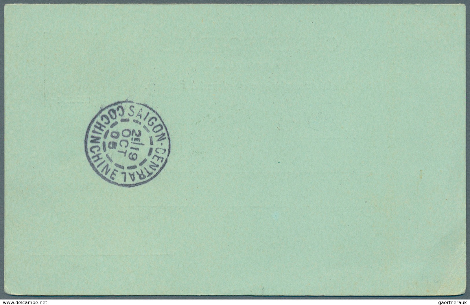 09326 Laos: 1905, Used Indochina Postal Stationery Double Card (1892 Issue) From BASSAC, LAOS To Rennes, F - Laos