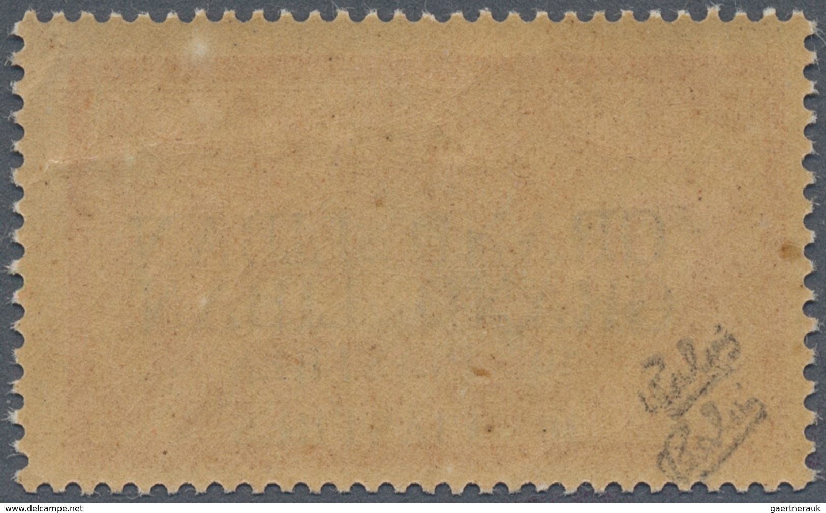 09341 Libanon: 1924, 10pi. On 2fr. Orange/blue, DOUBLE Overprint, Mint O.g. Previously Hinged, Faint Indic - Liban