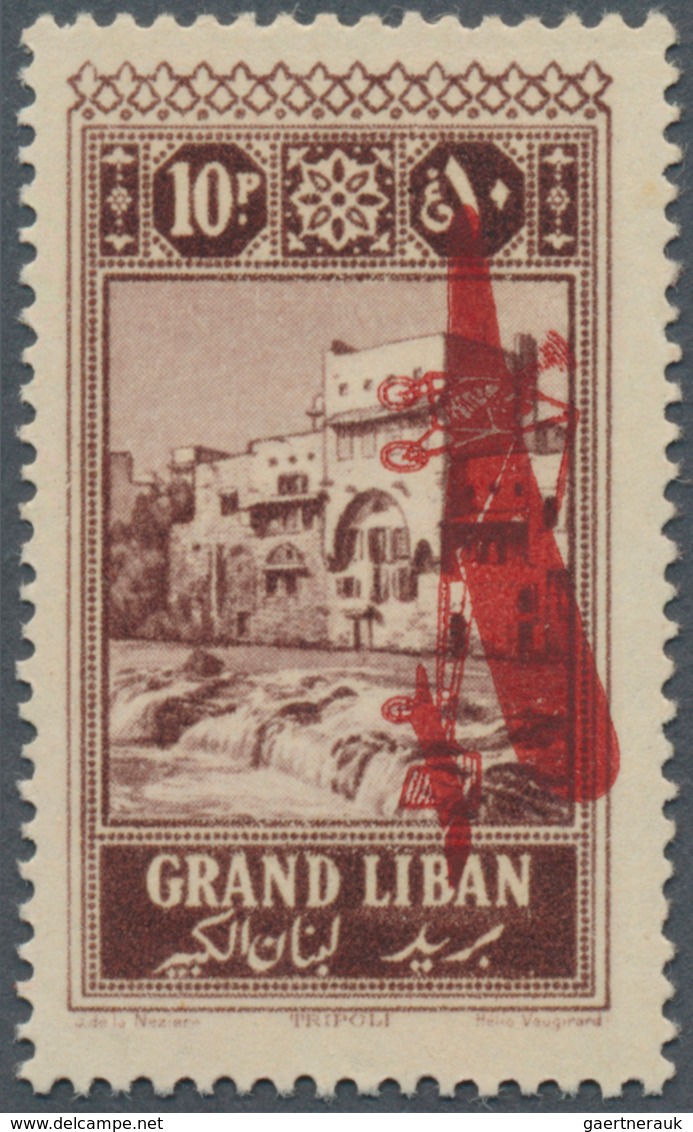 09355 Libanon: 1926, Airmails, 10pi. Violet Brown, Inverted Overprint, Unmounted Mint. Maury PA 20, Very S - Libanon