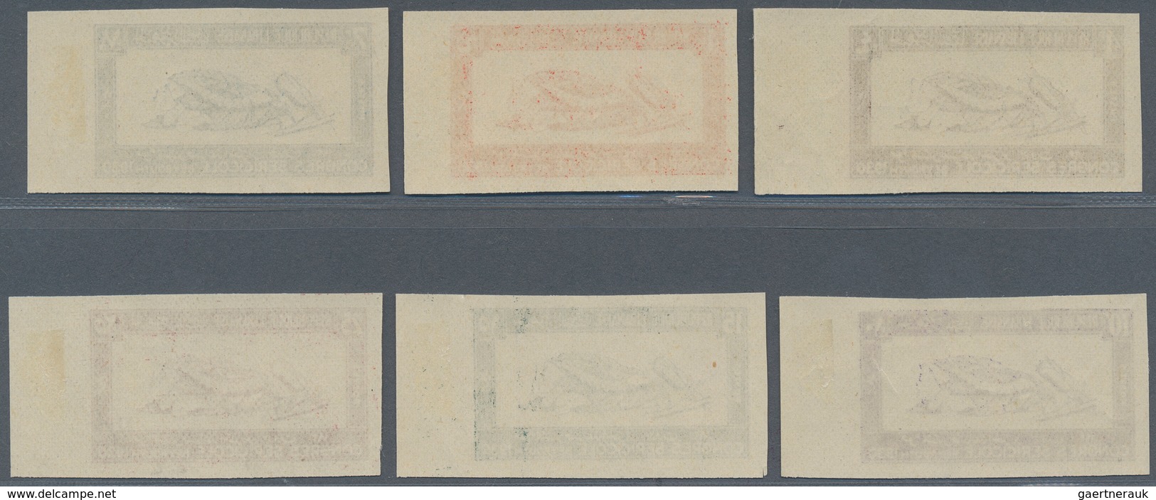 09386 Libanon: 1930, Silk Worm Grower's Congress, Right Marginal Set IMPERFORATE, Mint O.g. Previously Hin - Libanon