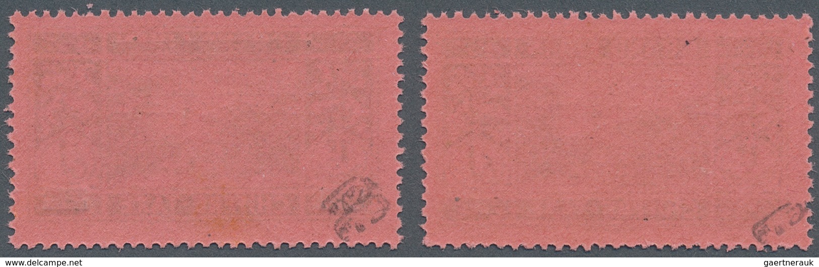 09534 Libanon - Portomarken: 1928, 1pi. Black On Rose With Inverted Arabic Overprint And Same Stamp With C - Libanon