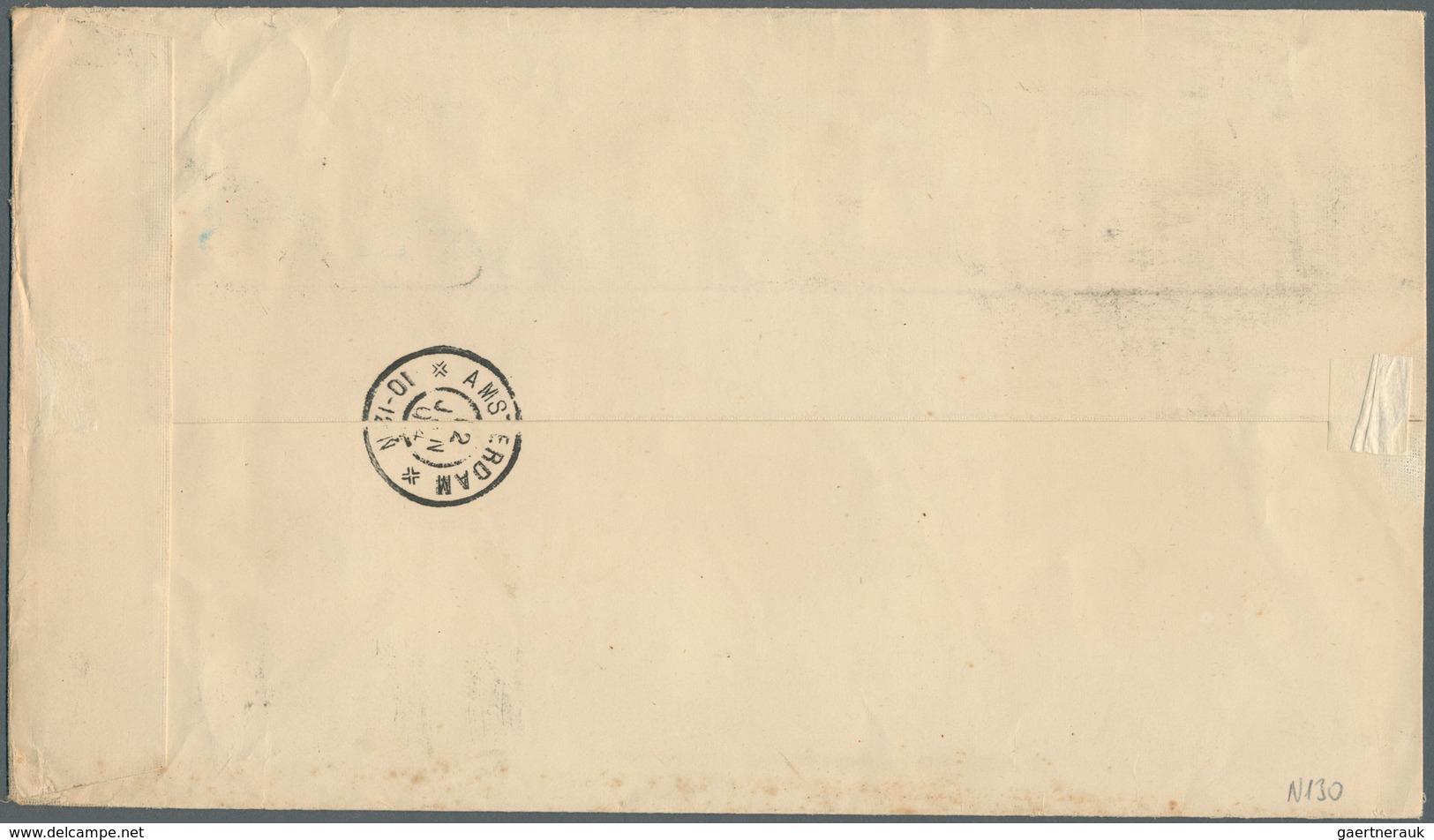 09585 Niederländisch-Indien: 1903, Business Letter Franked With 50 Cent. Wilhelmina In Strip Of Three, Lef - Indes Néerlandaises