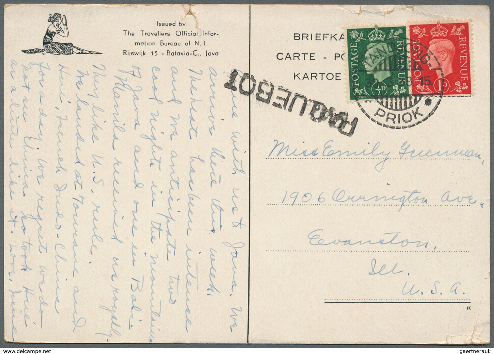 09588 Niederländisch-Indien: 1938/46,  British Forces In NL-Indies,  N.A.A.F.I Letter Form Used "RAFPOST 2 - Niederländisch-Indien