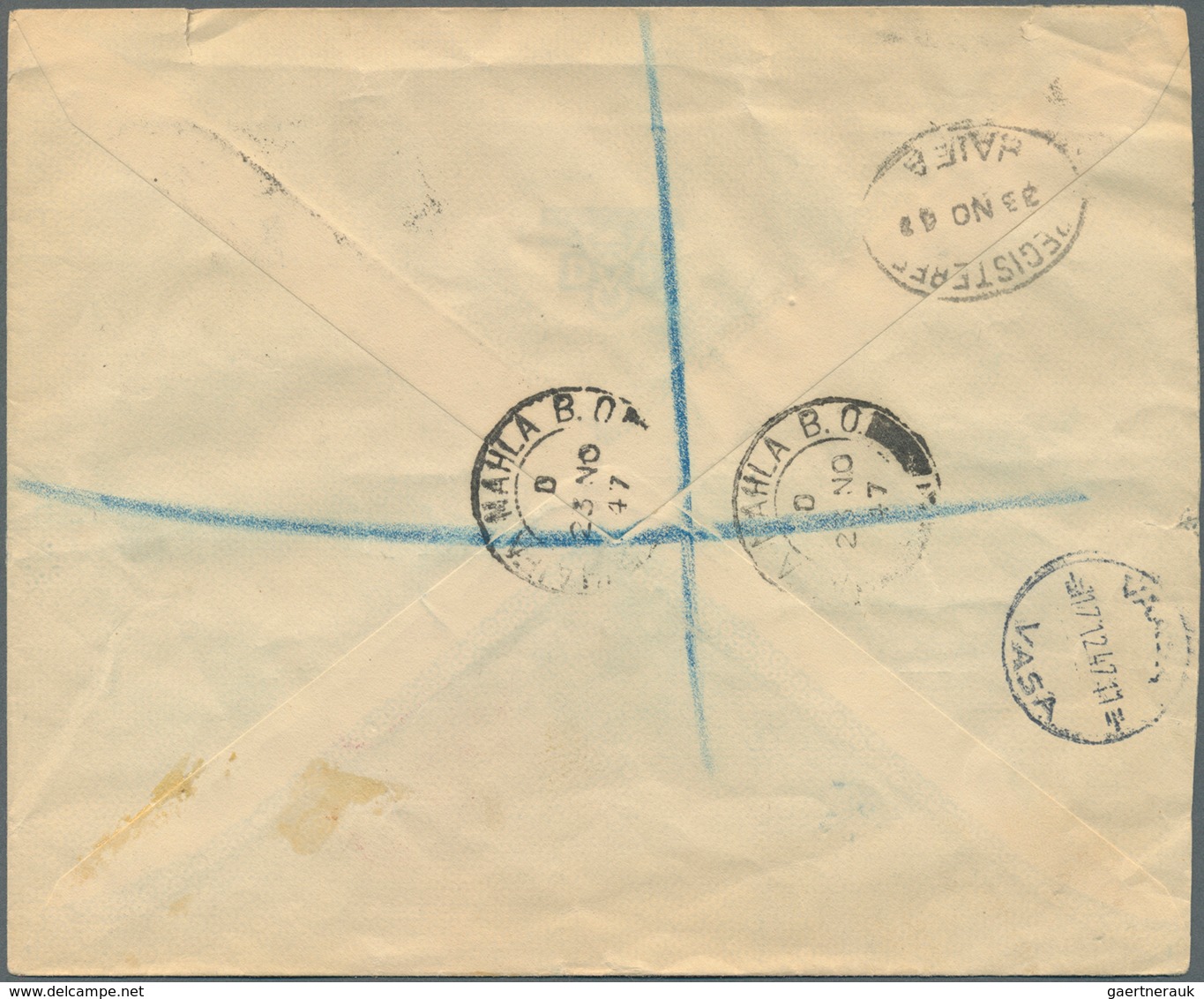 09610 Palästina: 1947 Registered Cover From Haifa To Vasa, FINLAND Franked By Pictorials 2m., 8m., 10m. An - Palästina