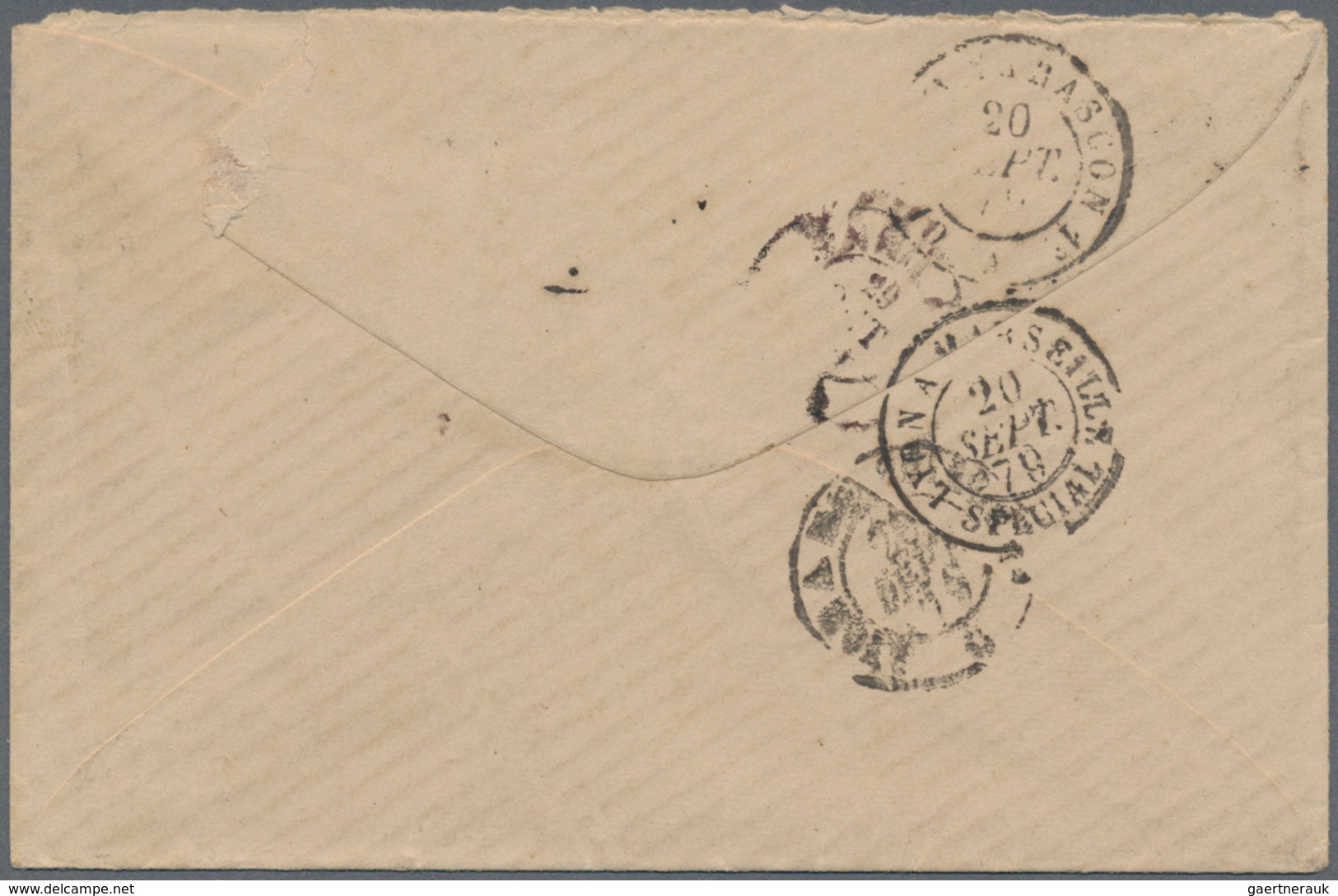 09620 Philippinen: 1879. Envelope Addressed To The French Scientific Mission In Manila, Philippines Bearin - Philippines