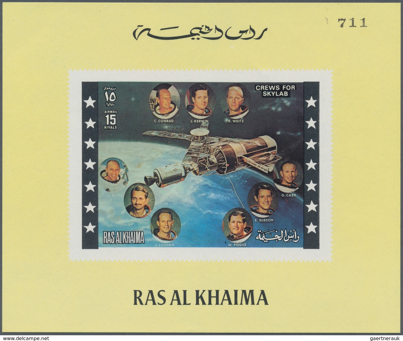 09670 Ras Al Khaima: 1972, Skylab Program, DE LUXE SHEETS, Complete Set Of Three Values In Three Different - Ra's Al-Chaima