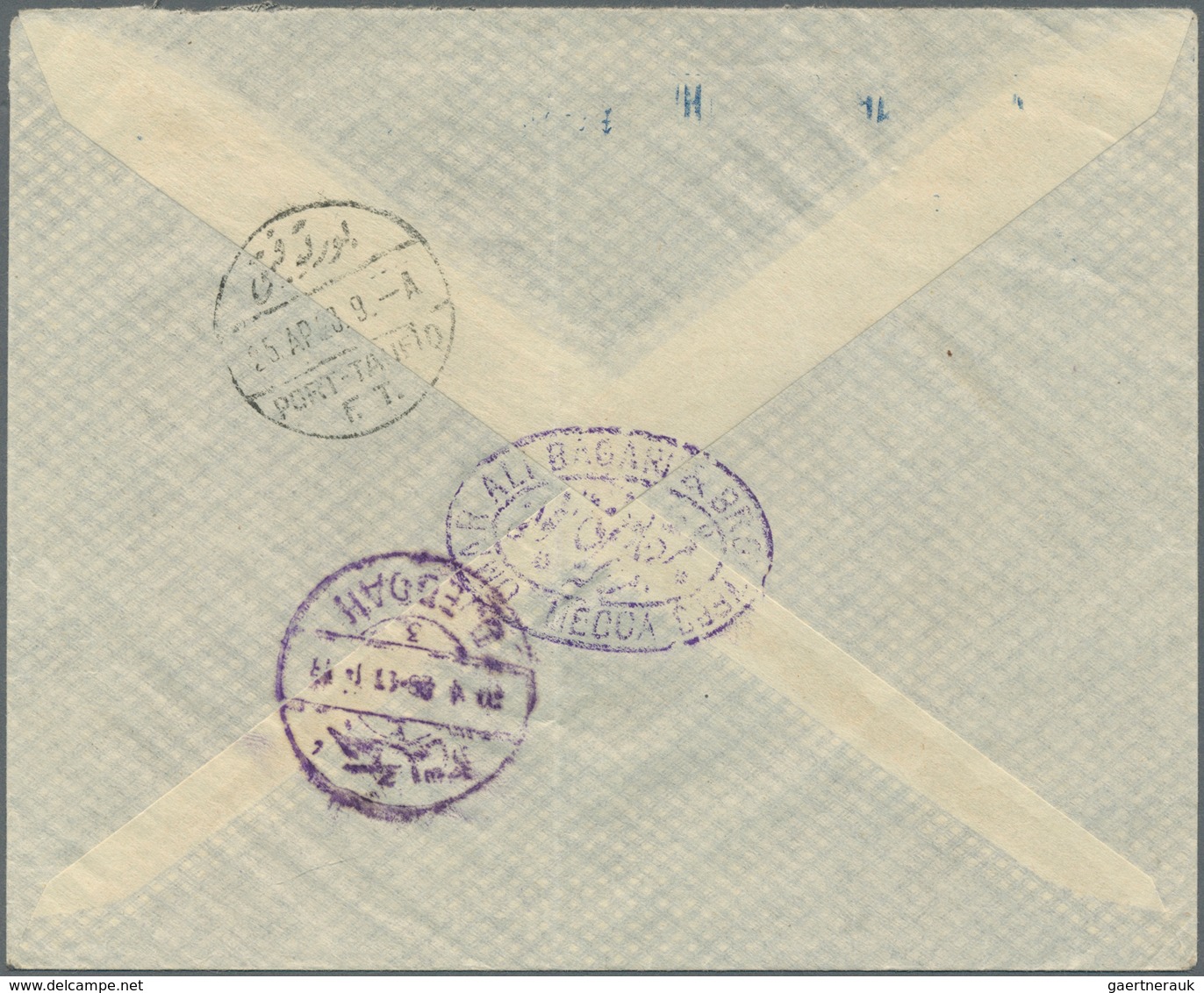 09727 Saudi-Arabien: 1926-30, Two Covers Tied By "MECQUE 6" Cds. To Djeddah And Prague, Attractive Hejaz I - Arabie Saoudite