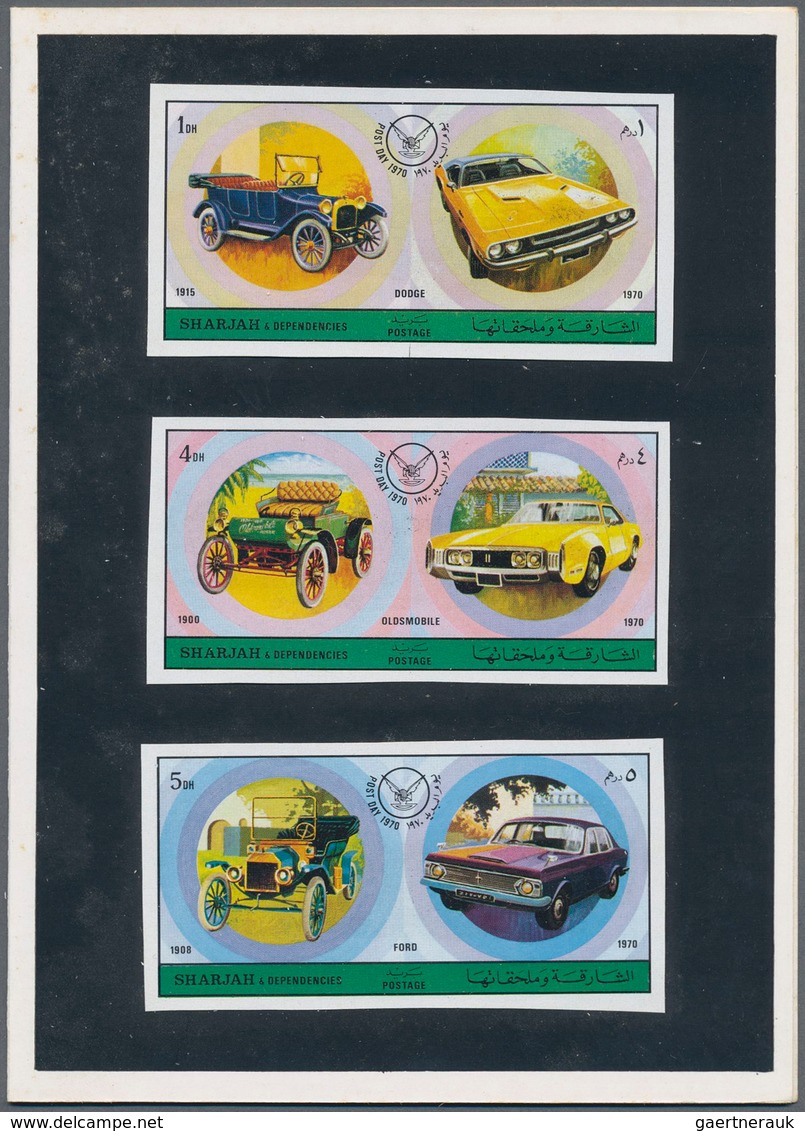 09767 Schardscha / Sharjah: 1971, European And American CARS (oldtimers And Modern Cars) Nine Different Im - Schardscha